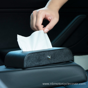 Amzon hot sale leather car tissue holder portable